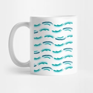Blue Sea Waves Pattern-Enjoy Summer And Salt Life Mug